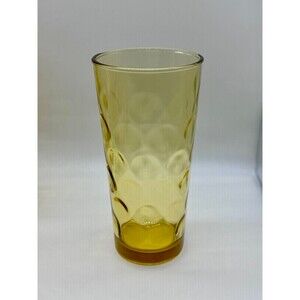 Set of 4 Vintage Anchor Hocking Honey Gold Madrid Gold Amber Glasses